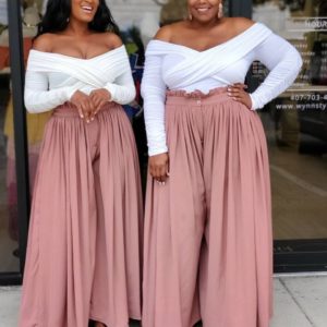 Plus Size Loose Wide Leg Pants