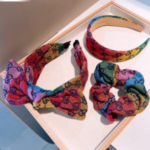 Gu_cci Multicolor Headband Scrunchie