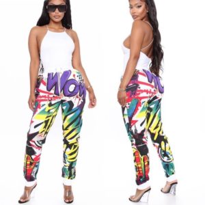 Casual non-positioning printed sweatpants