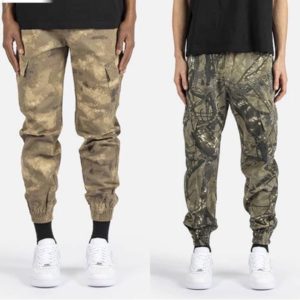 Men’s camouflage print multiple pickets cargo pants