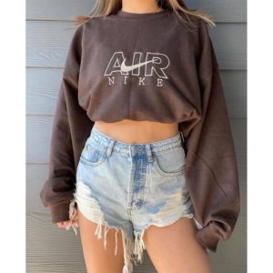 Ni_ke Long Sleeve Crop Top