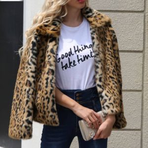 Faux fur coat