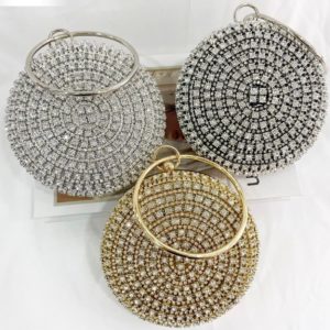 Party handbags round clutch bags