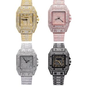 Hip-hop square quartz watch