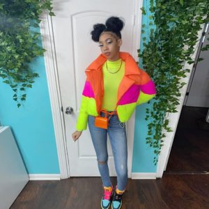 Winter Contrasting Color Warm Coats