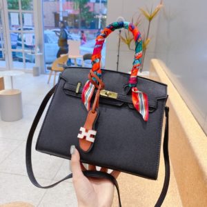 Her_mes Bag With Scarves