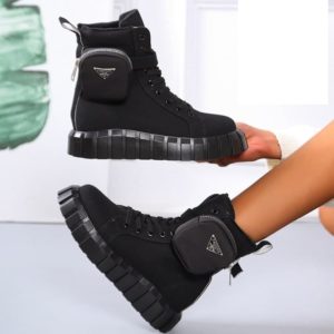 Winter Ankle Boots With Purse