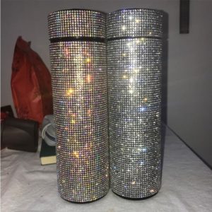 Bling water bottle vacuum cup