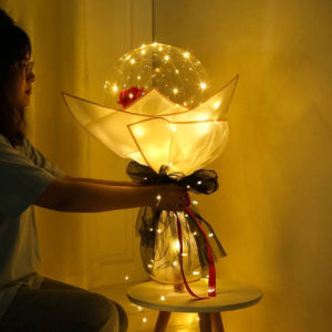 Rose balloons with light (10pcs)