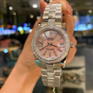 Ro_lex Pink Bling Watch