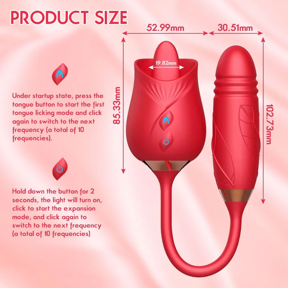 Licking Rose Toy with Dildo - Image 5