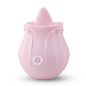 Silica Gel Rose Tongue Toy 10 Frequency (Pink)