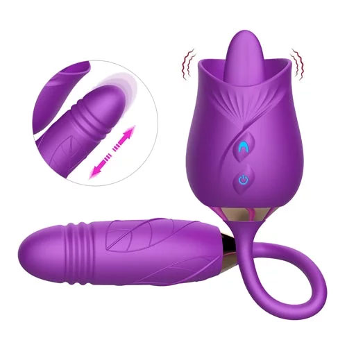 Licking Rose Toy with Dildo - Image 2